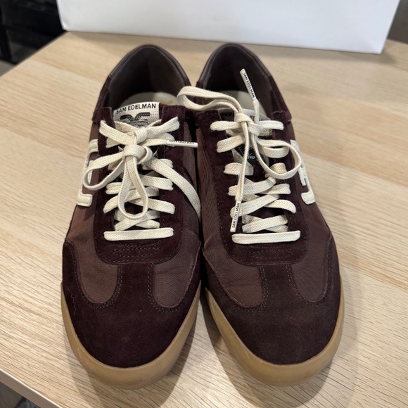 Sam Edelman Women's Cafe Noir Brown Nylon Ivey Lace Up Sneaker Size 8M - Picture 4 of 10